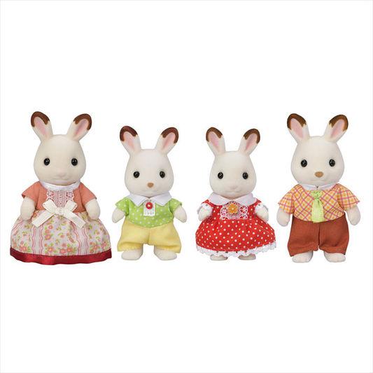 Calico Critters Chocolate Rabbit Family