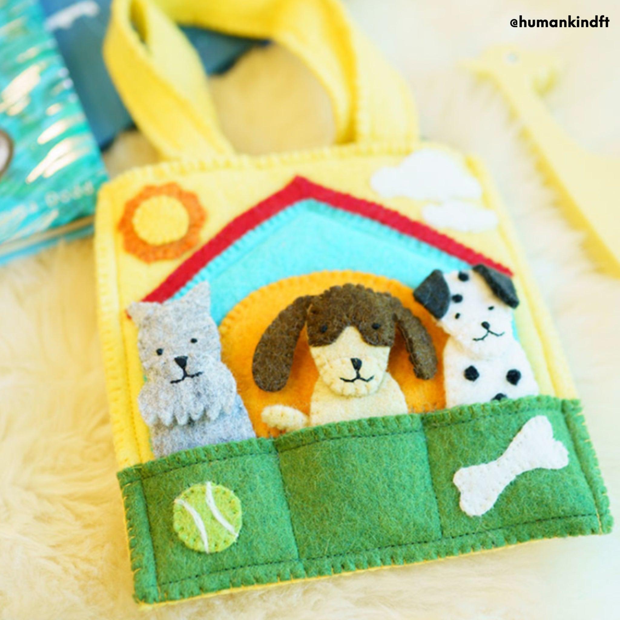 Felt Doggy Puppet Bag - Why and Whale