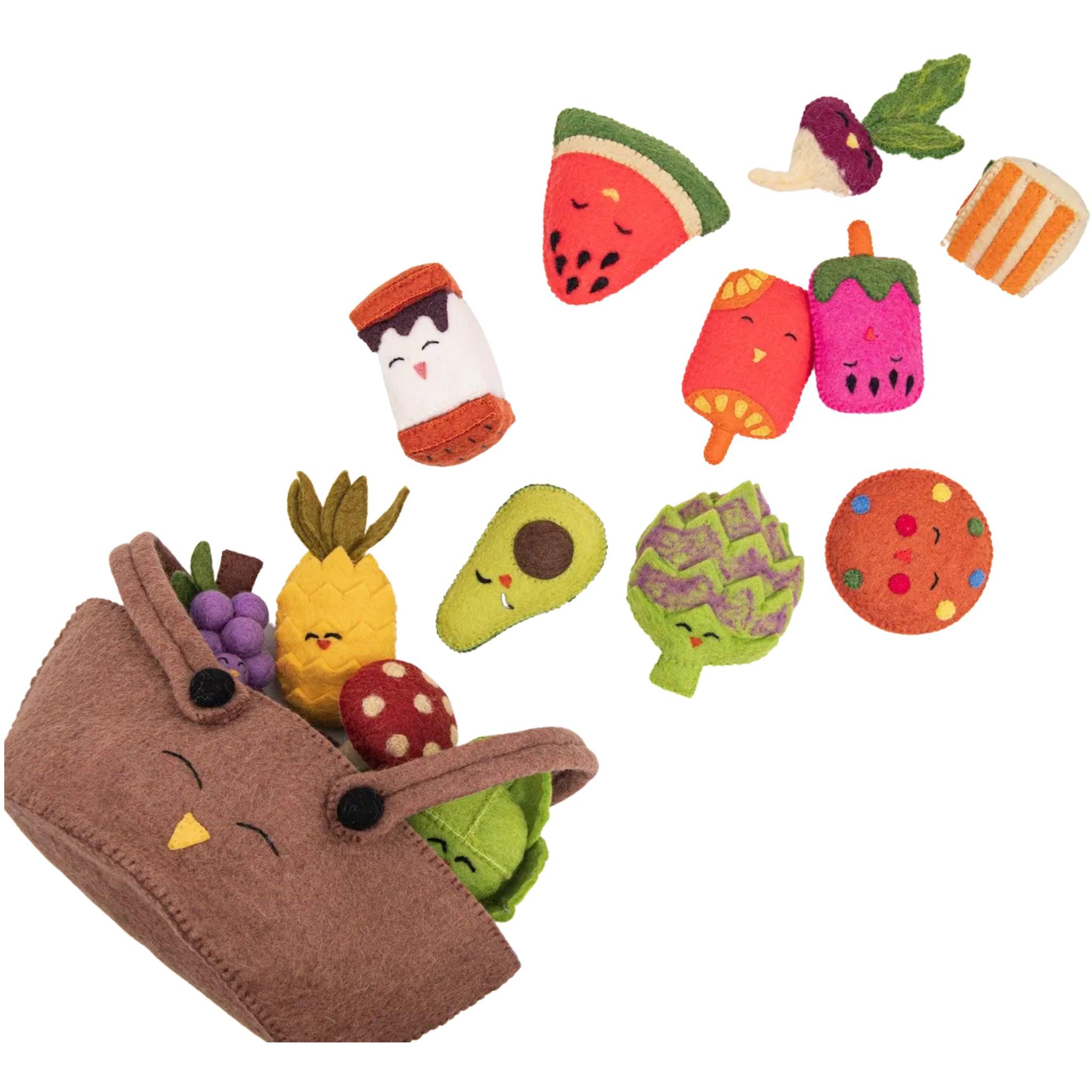 Felt Food Toys & Picnic Basket - Why and Whale