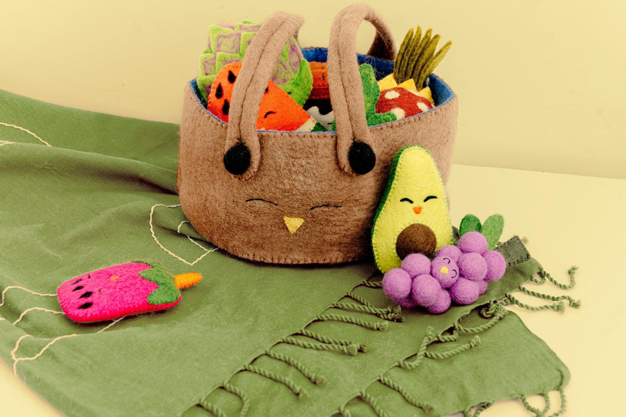 Felt Food Toys & Picnic Basket - Why and Whale