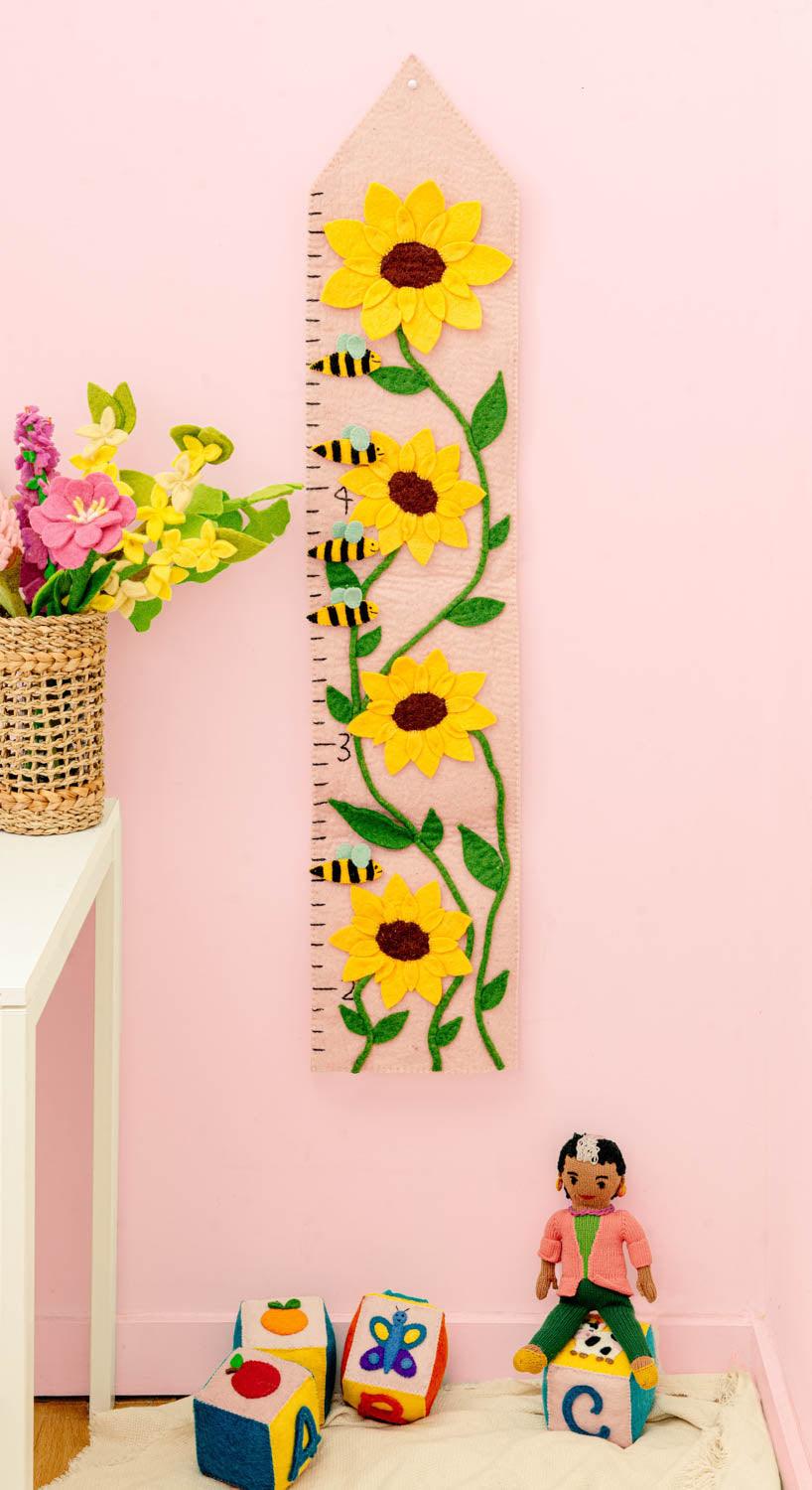 Felt Sunflower Growth Chart - Why and Whale