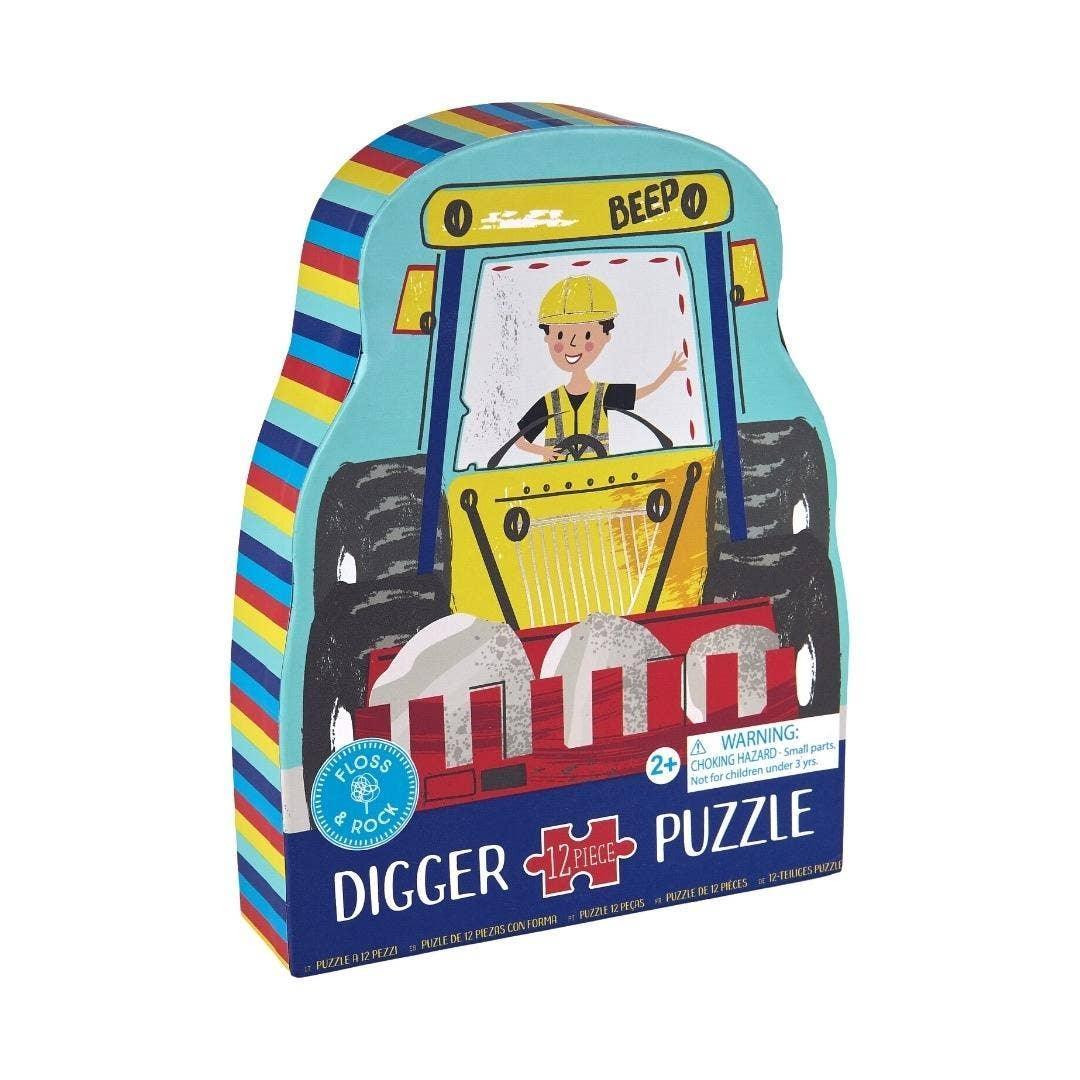 Floss & Rock Digger 12pc Shaped Jigsaw with Shaped Box - Why and Whale