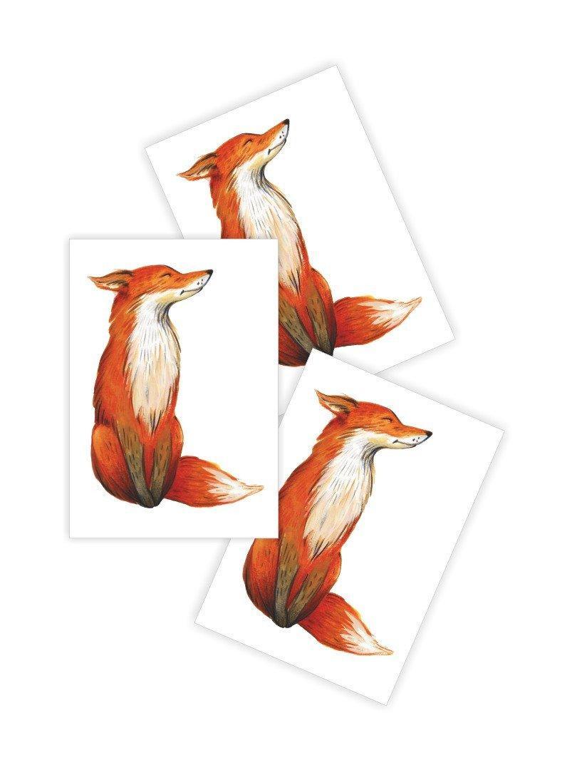 Fox Tattoo - Set of 3 - Why and Whale