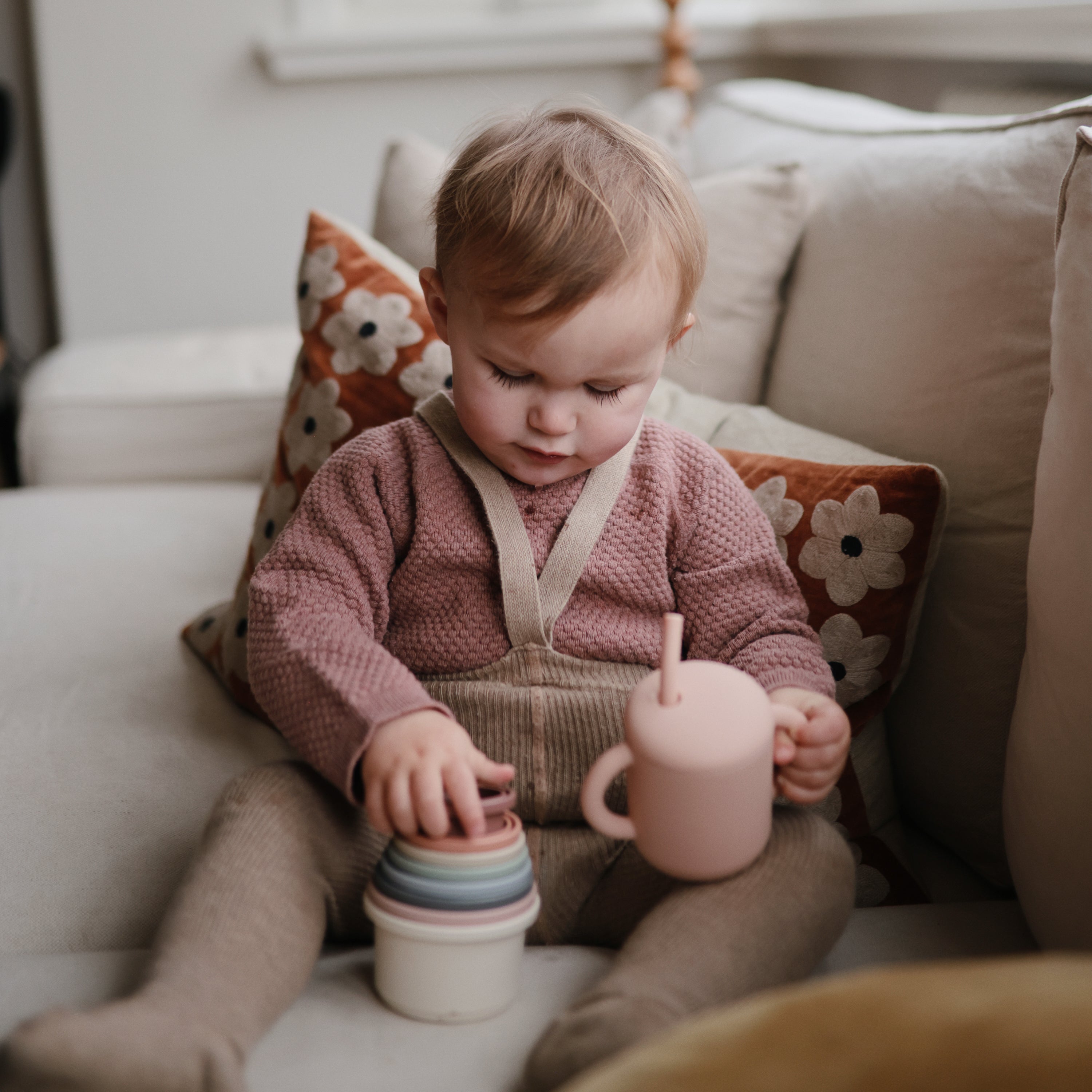 Silicone Training Cup + Straw