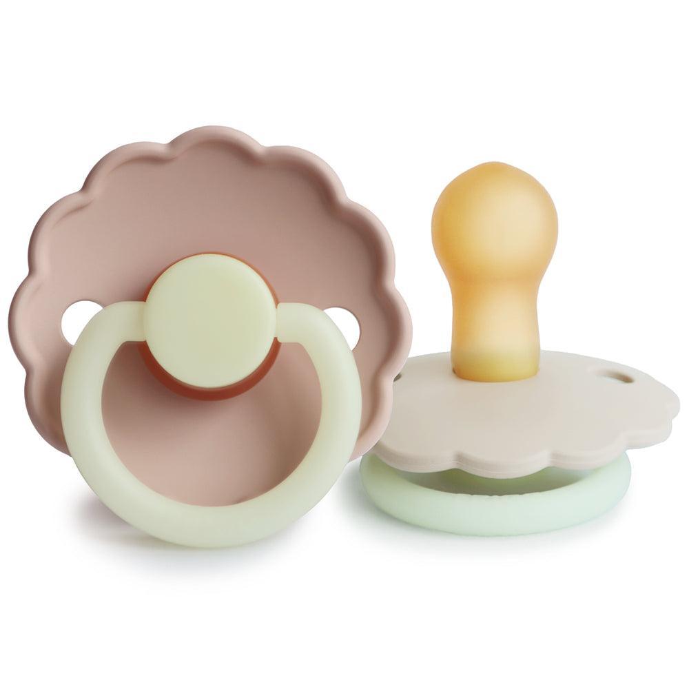 FRIGG Daisy Night Natural Rubber Pacifier | 2-Pack - Why and Whale