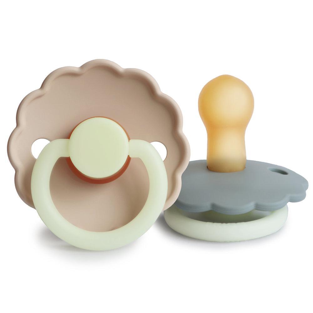 FRIGG Daisy Night Natural Rubber Pacifier | 2-Pack - Why and Whale