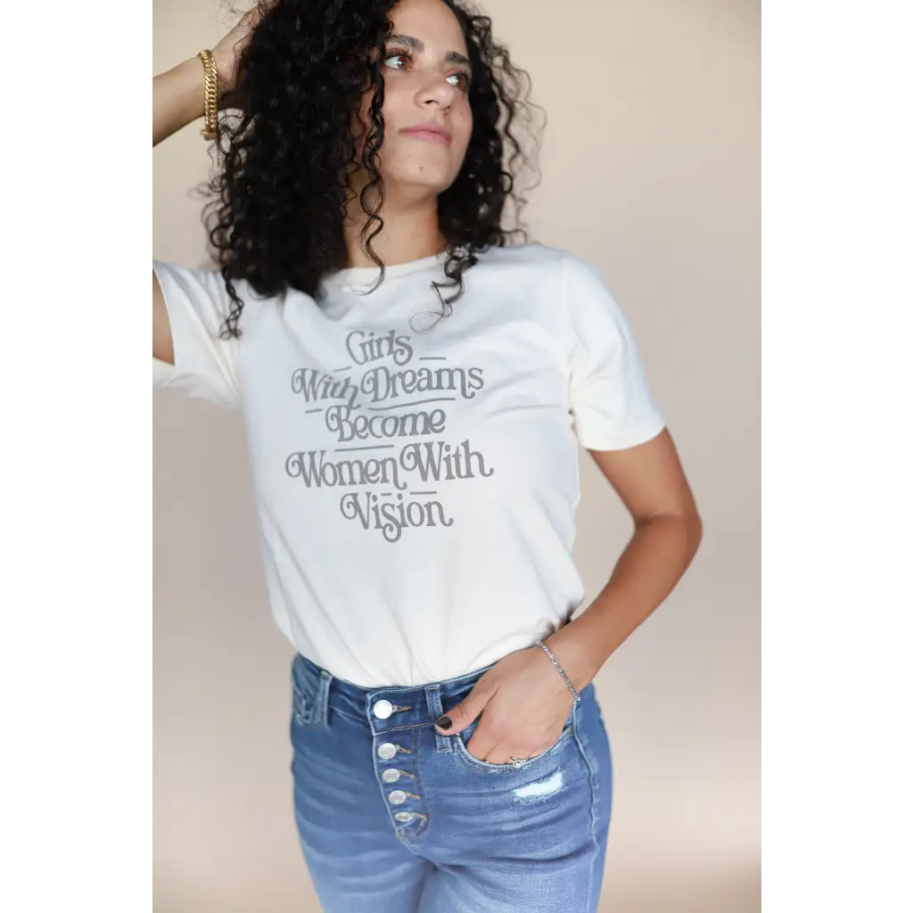 Girls With Dreams Become Women With Vision Graphic T-Shirt