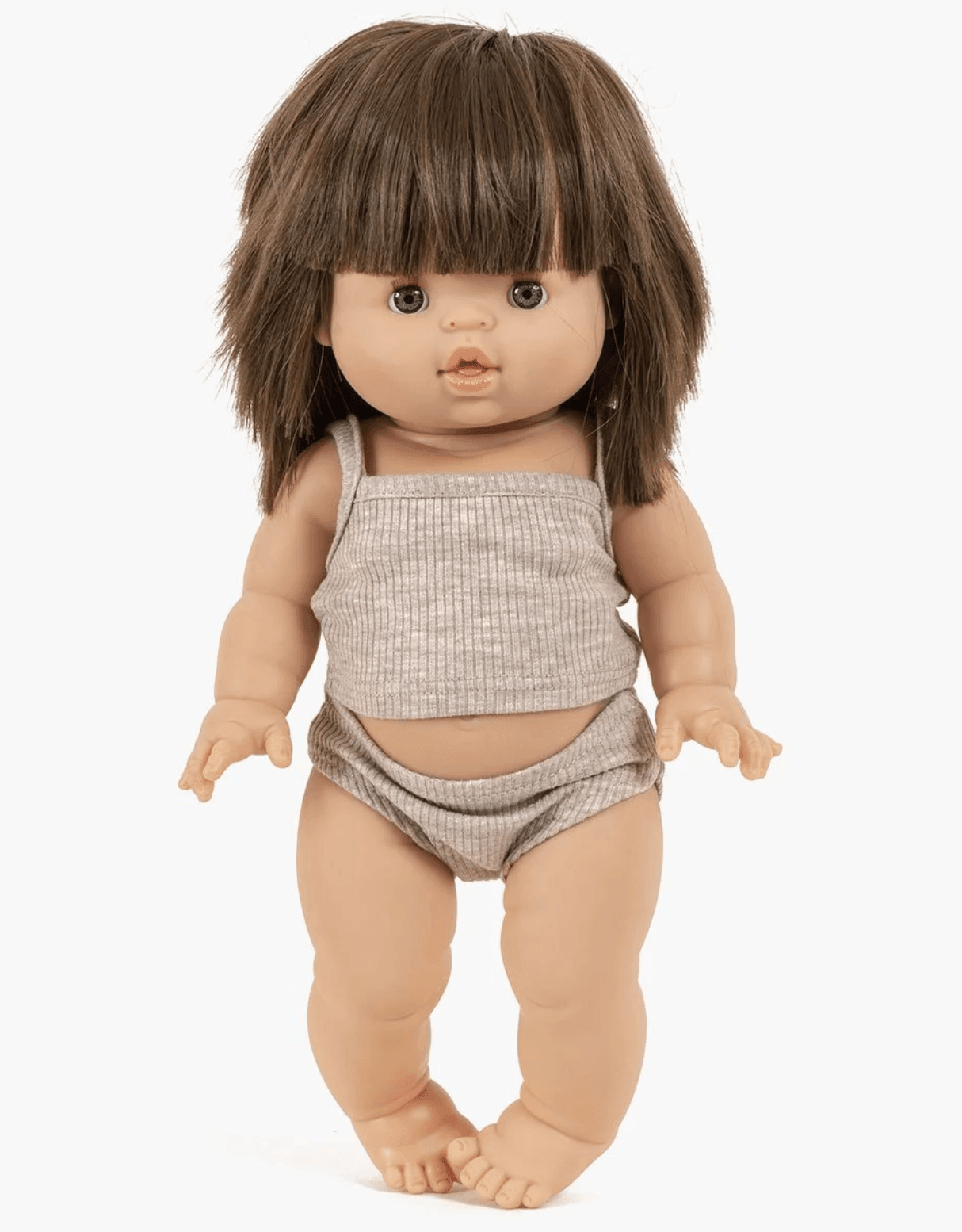 GORDIS 13in BASICS ribbed knit Doll Outfit , heathered beige - Minikane - Why and Whale