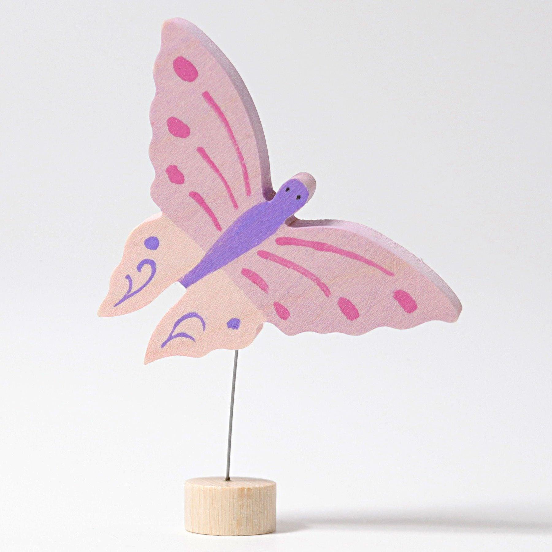 Grimm's Decorative Figure Pink Butterfly - Why and Whale