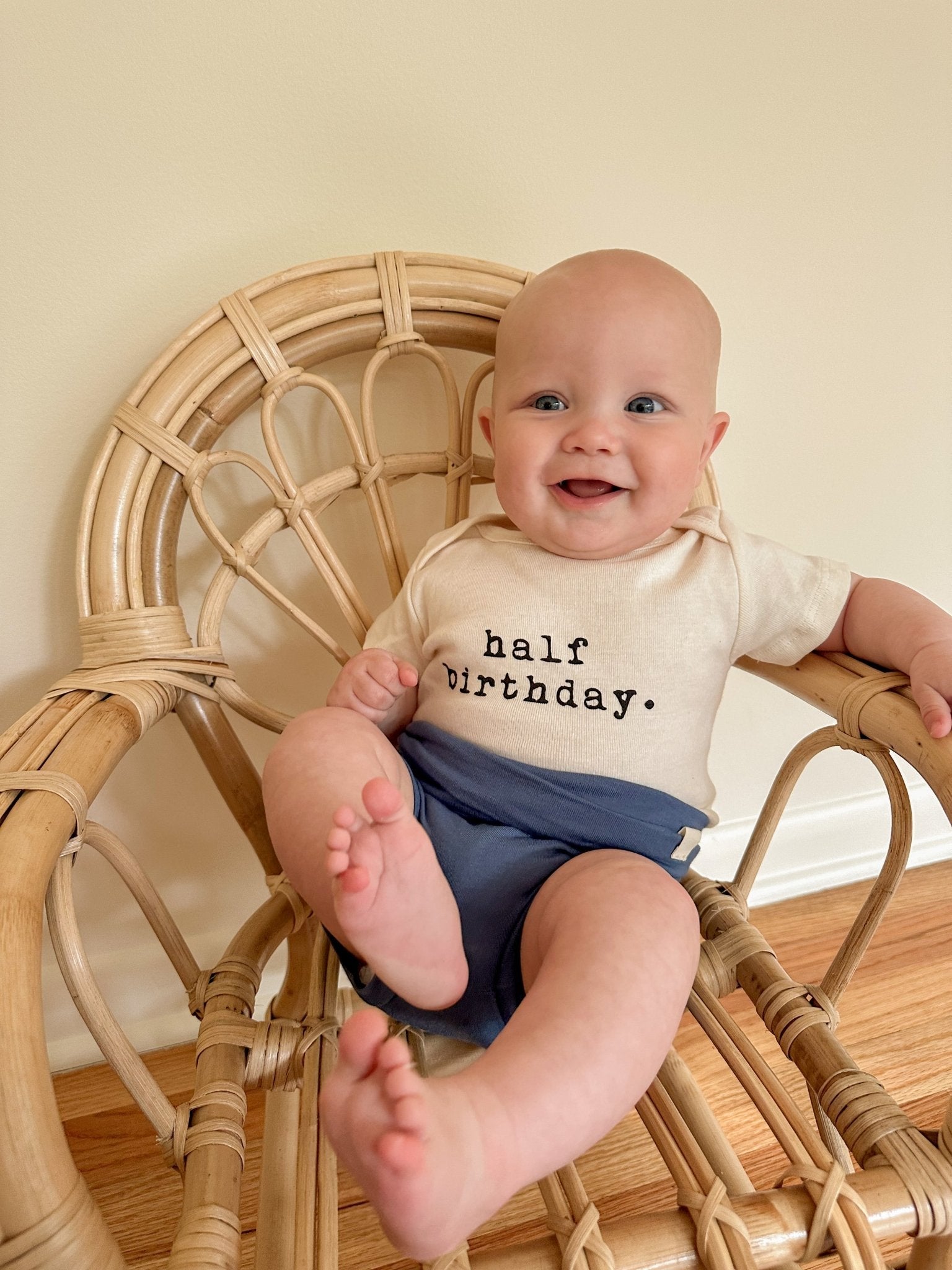 Half Birthday - Organic Cotton Bodysuit