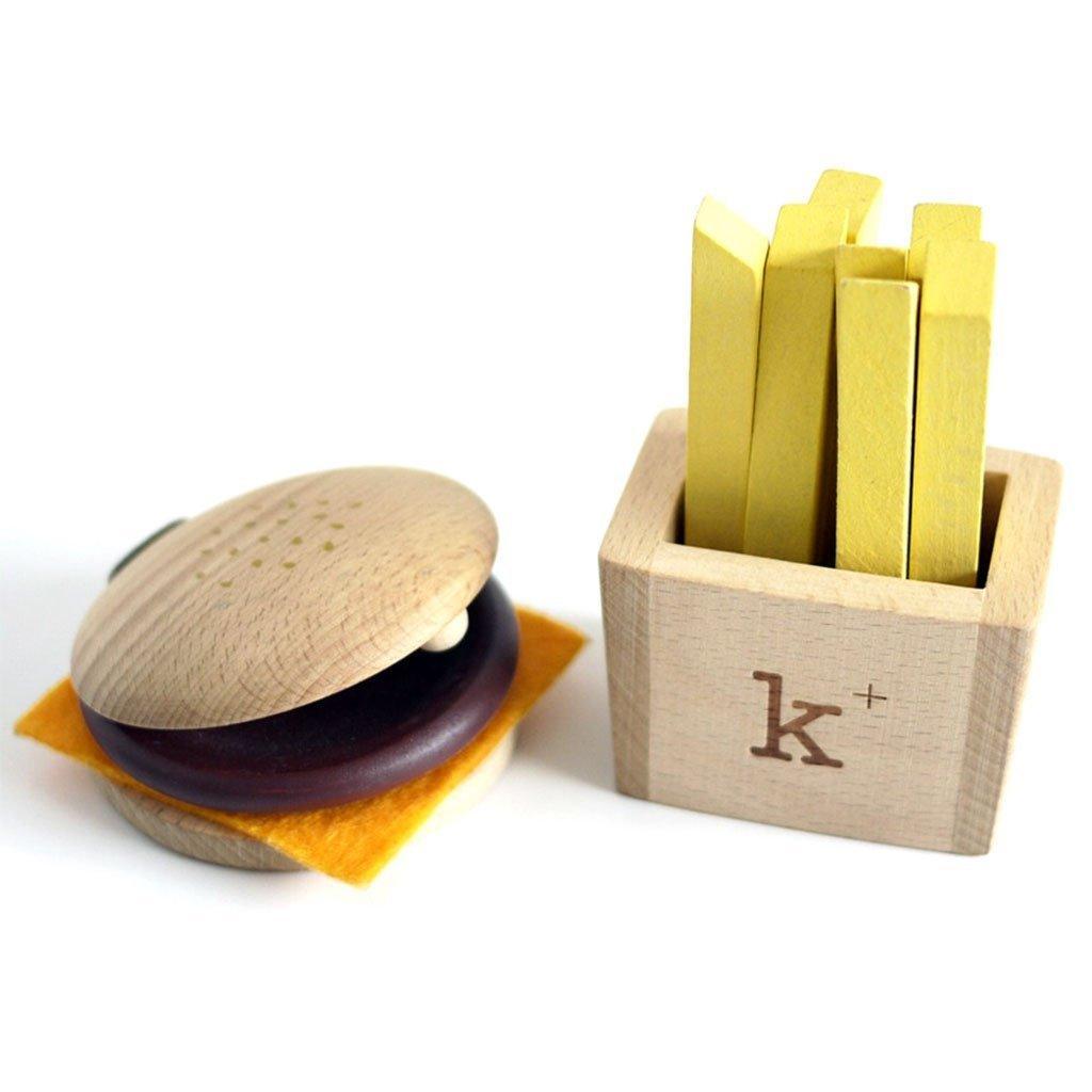 Hamburger and French Fries Wooden Pretend Play Food - Why and Whale