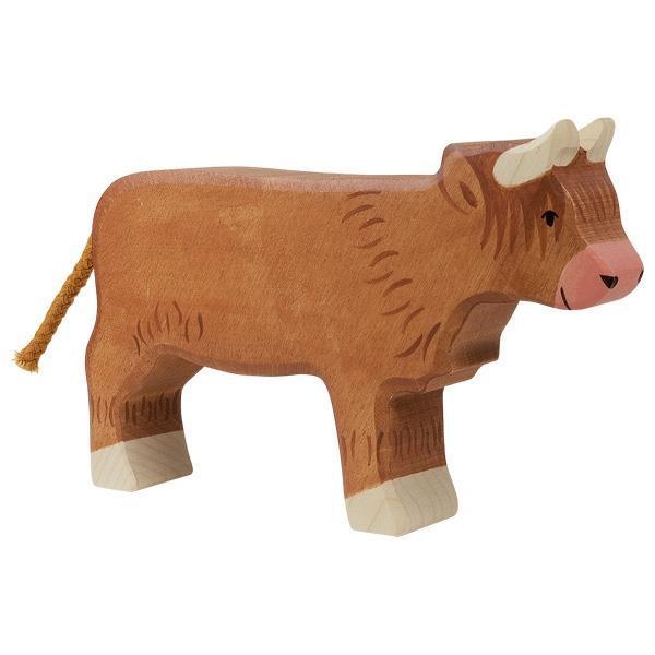 Holztiger - Wooden Animal - Higland cattle, standing - Why and Whale