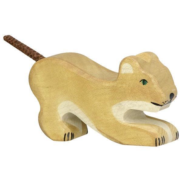 Holztiger - Wooden Animal - Lion, small, playing - Why and Whale