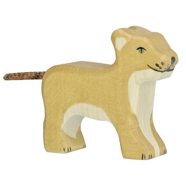 Holztiger - Wooden Animal - Lion, small, standing - Why and Whale