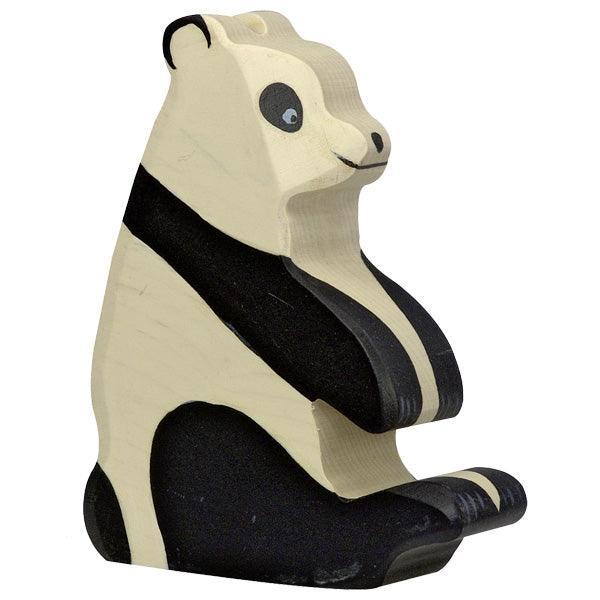 Holztiger - Wooden Animal - Panda bear, sitting - Why and Whale