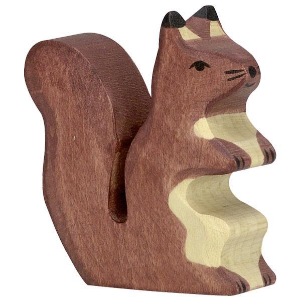 Holztiger - Wooden Animal - Squirrel, brown - Why and Whale