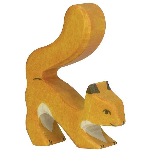 Holztiger - Wooden Animal - Squirrel, orange - Why and Whale