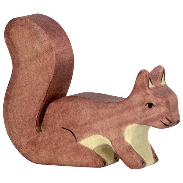Holztiger - Wooden Animal - Squirrel, standing, brown - Why and Whale