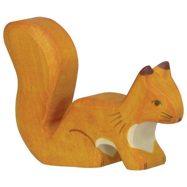 Holztiger - Wooden Animal - Squirrel, standing, orange - Why and Whale