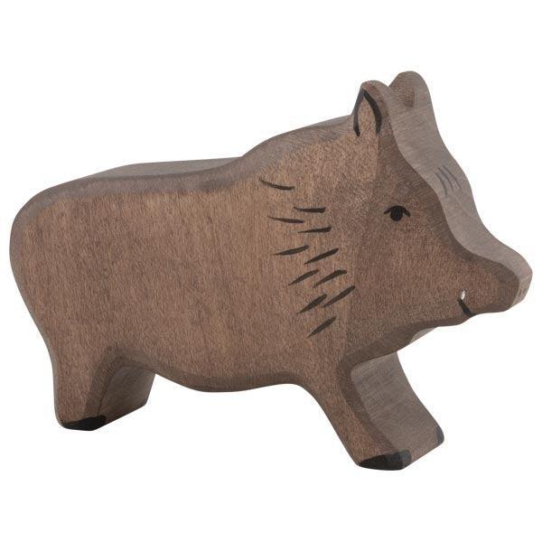 Holztiger - Wooden Animal - Wild Boar, posed - Why and Whale