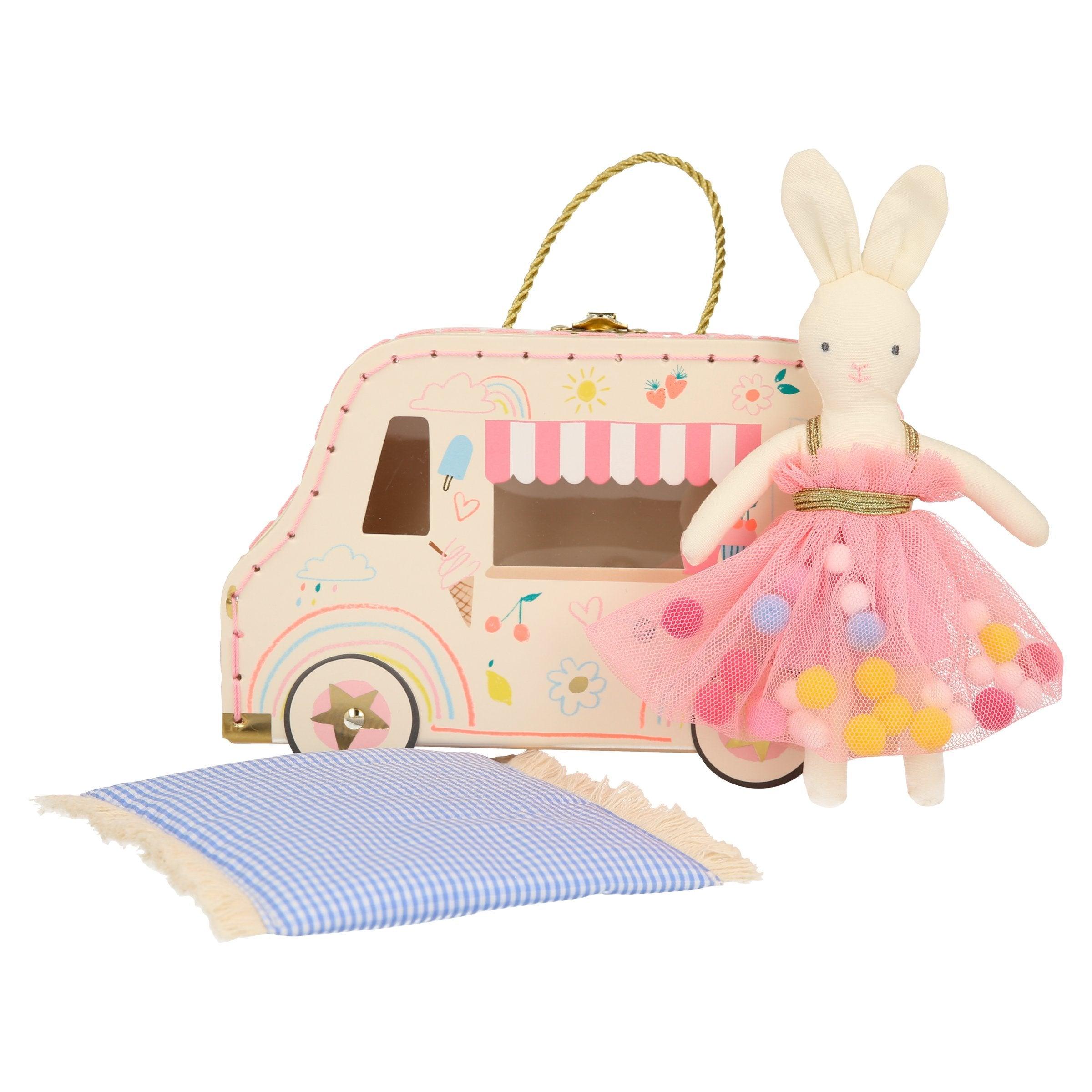 Ice Cream Van Bunny Mini Suitcase Doll - Why and Whale