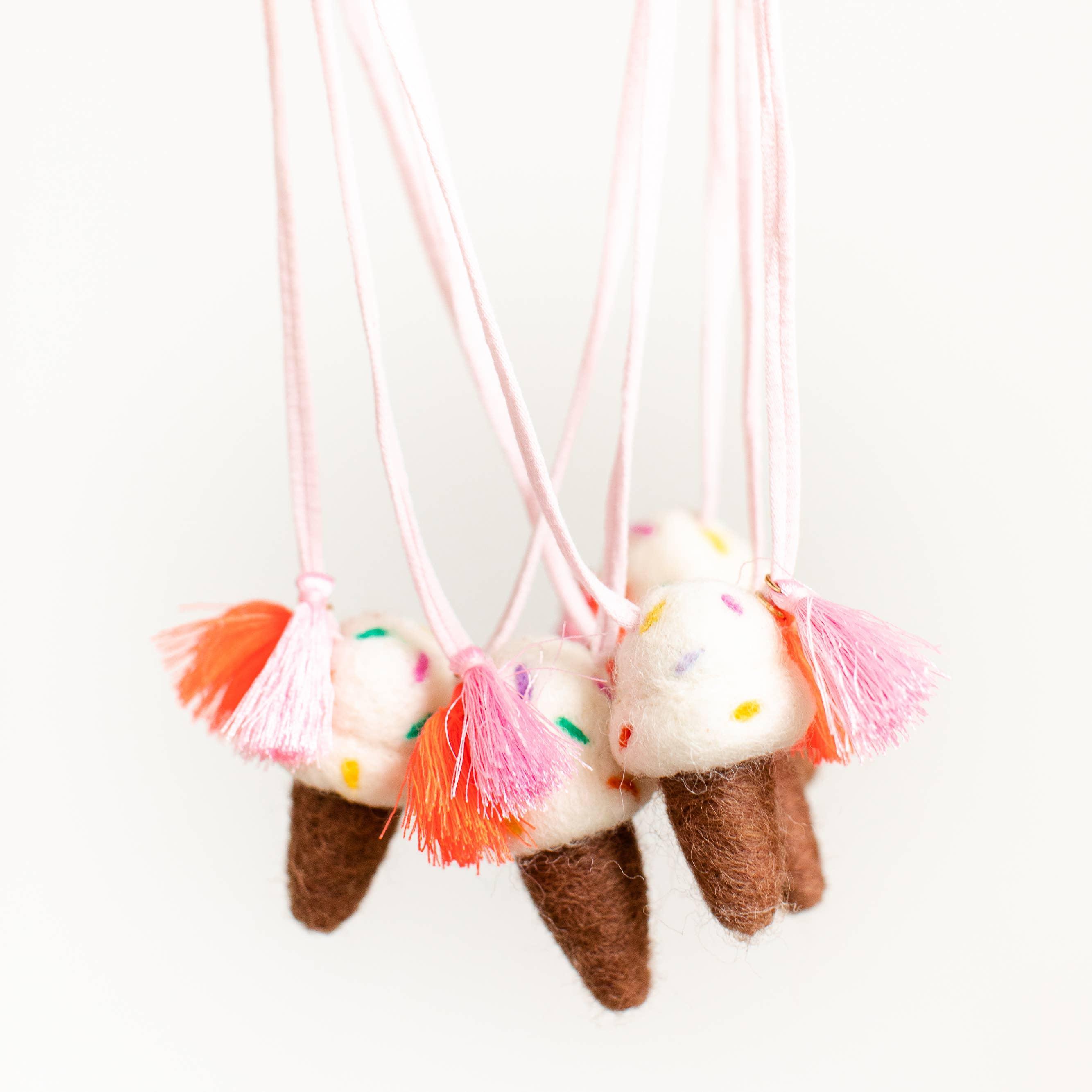 Ice Cream Woolie Necklace - Why and Whale