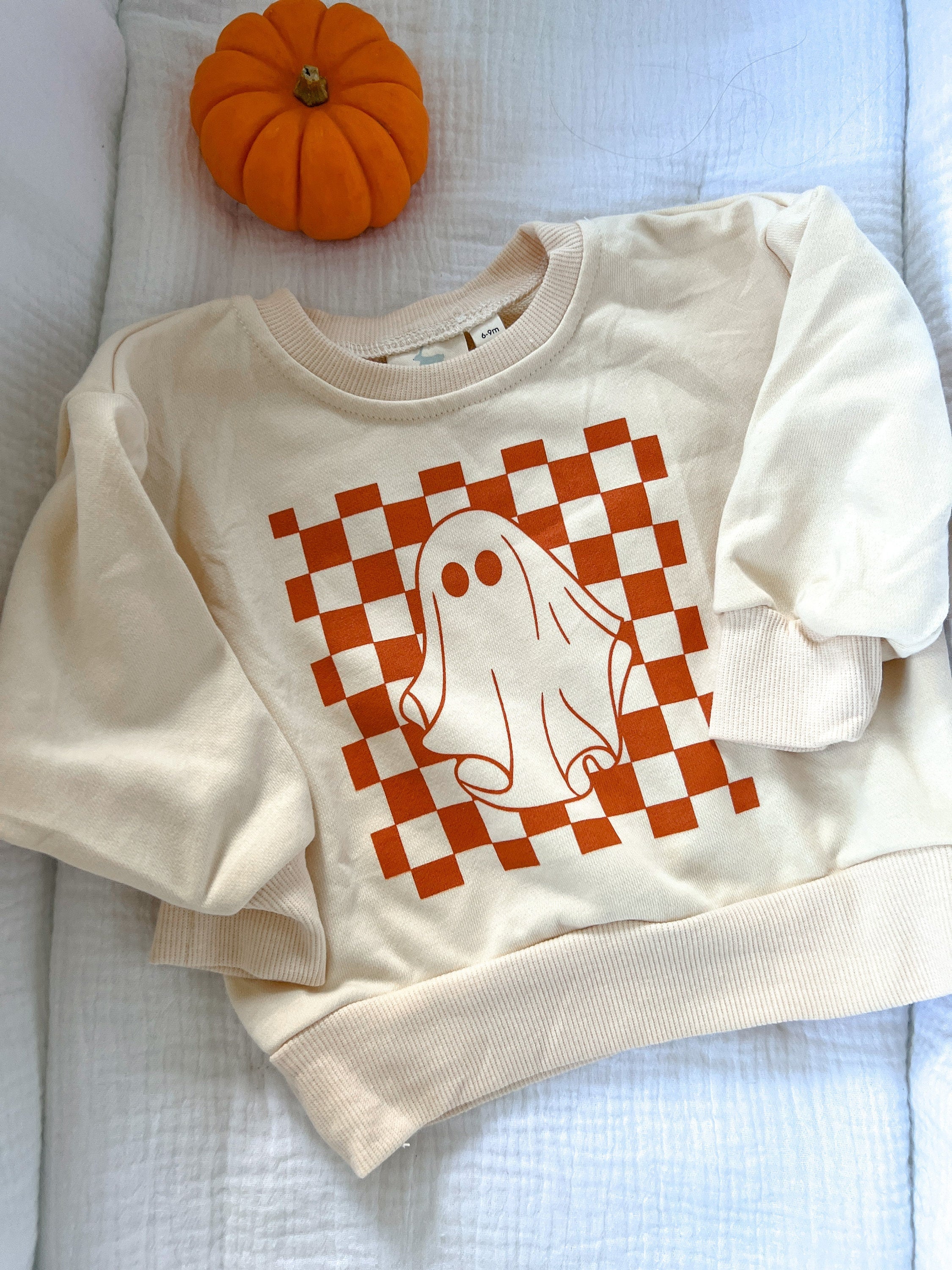 Checkered Ghost Crewneck Sweatshirt