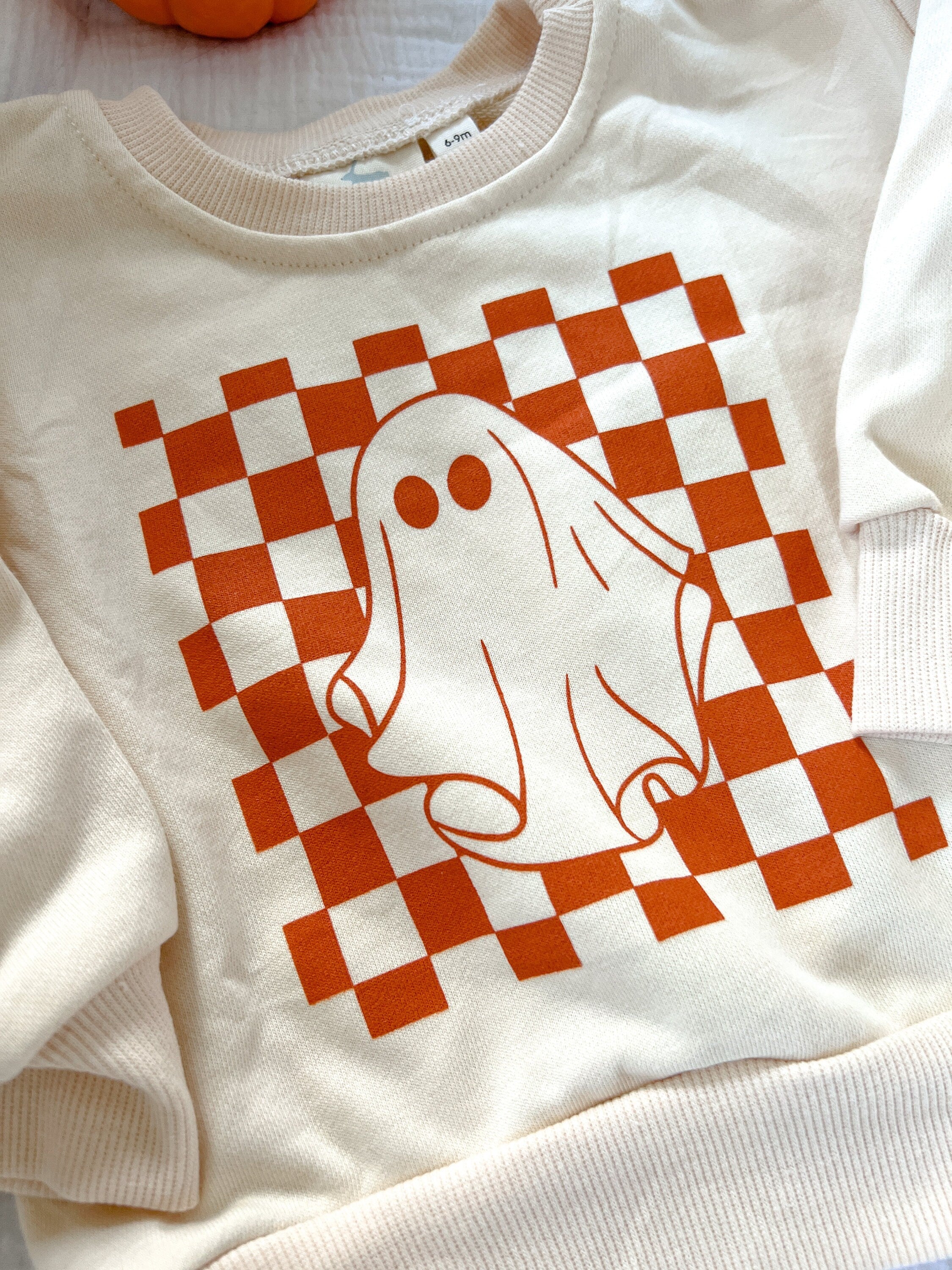 Checkered Ghost Crewneck Sweatshirt