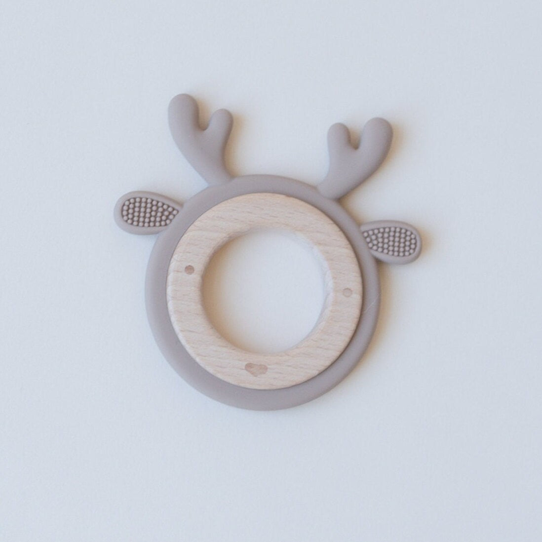 Silicone & Wooden Reindeer Teether