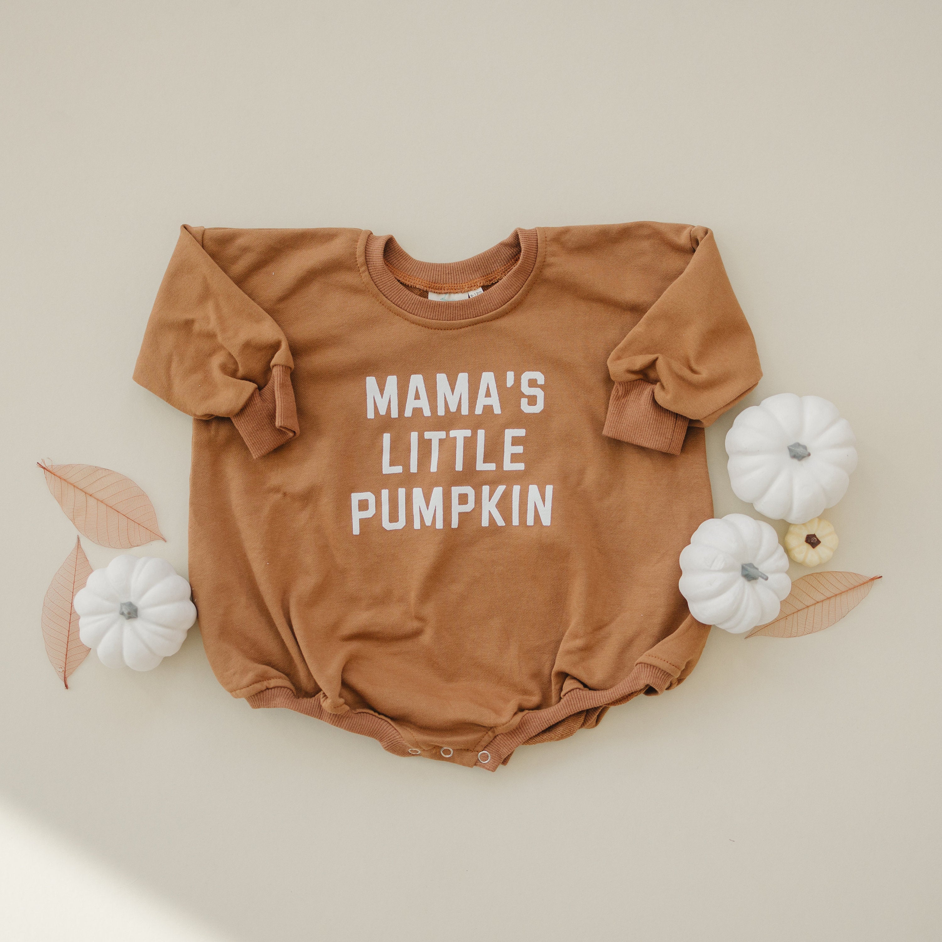 Mama's Little Pumpkin Sweatshirt Romper