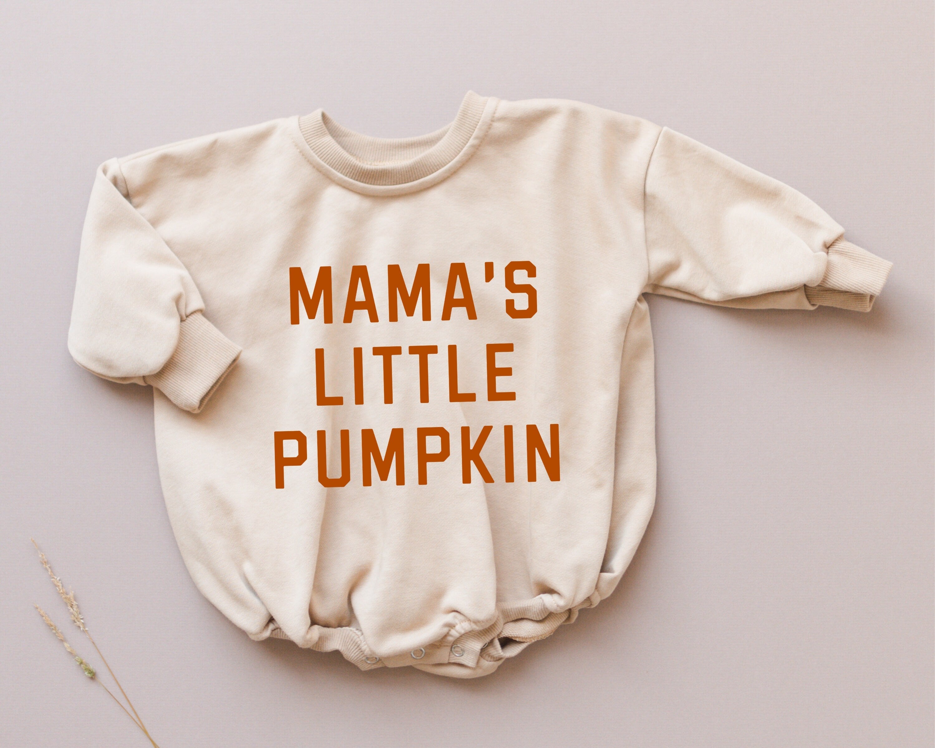 Mama's Little Pumpkin Sweatshirt Romper