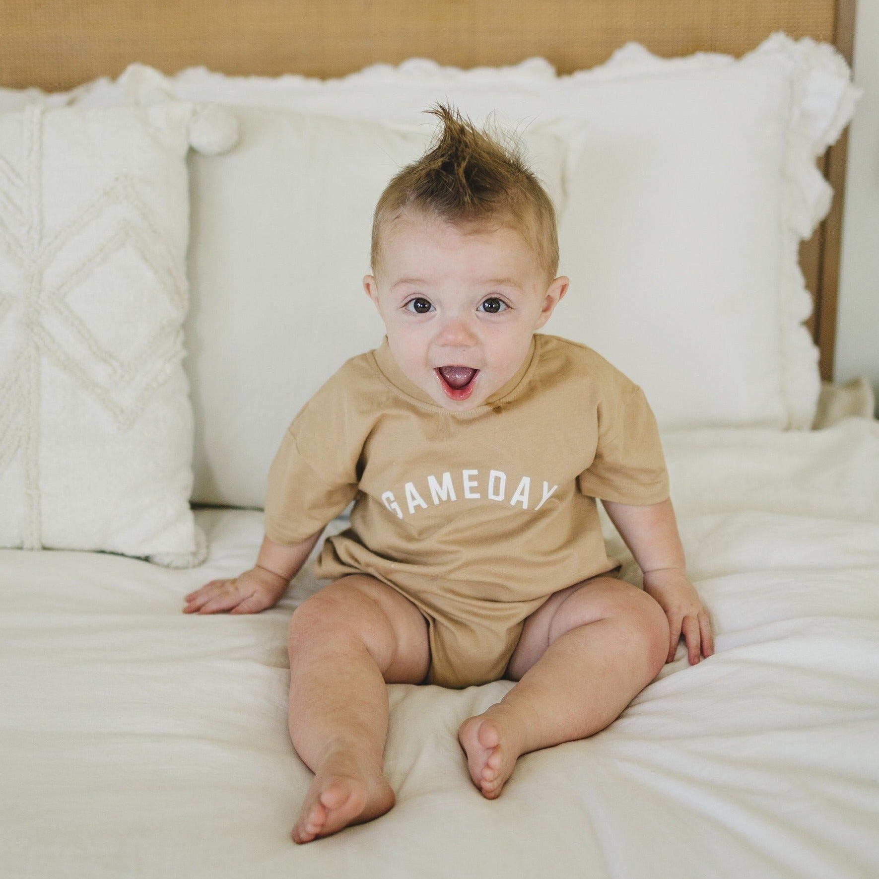 Gameday Organic Cotton T-Shirt Romper - more colors