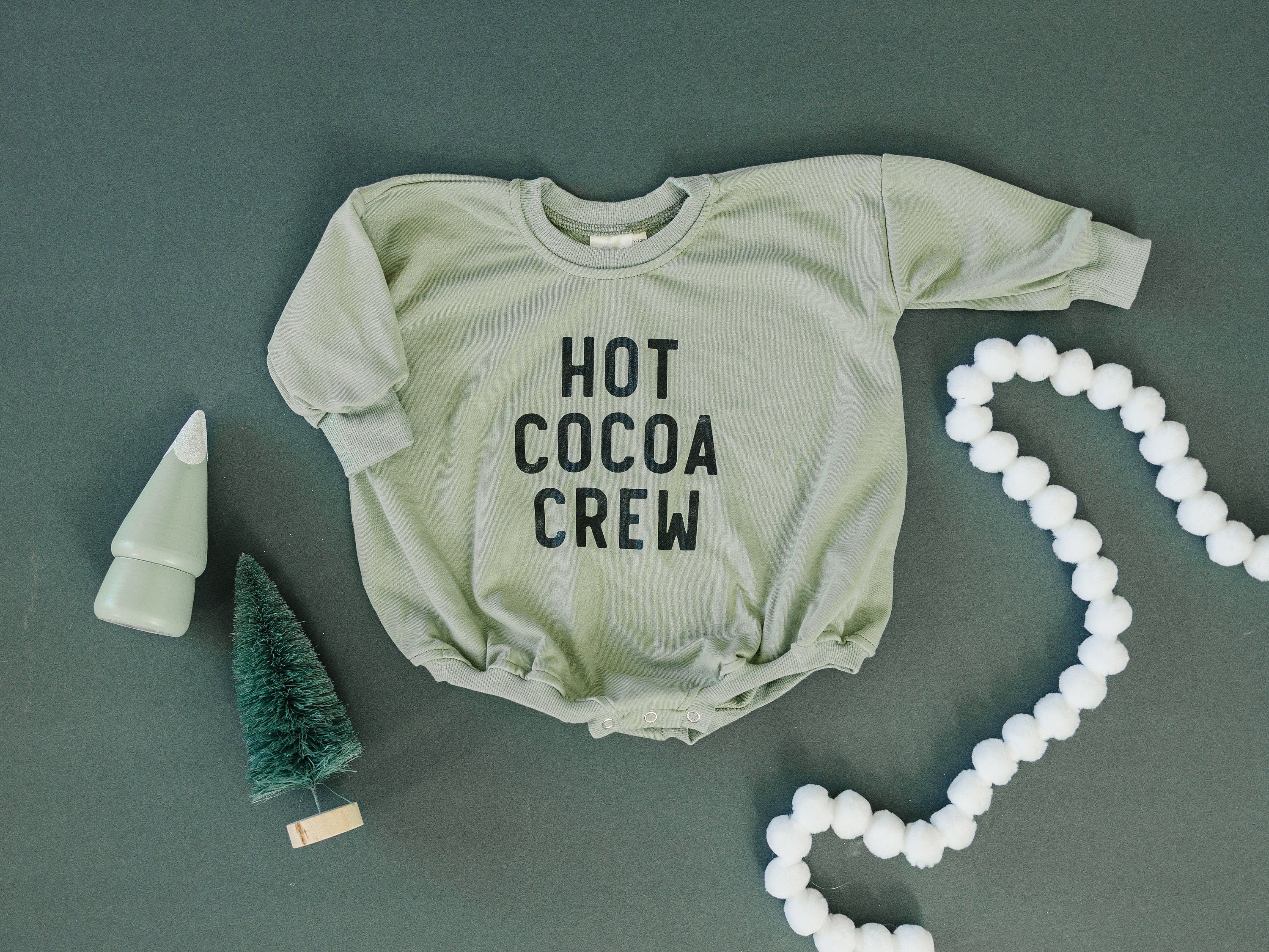 Hot Cocoa Crew Oversized Sweatshirt Romper - more colors