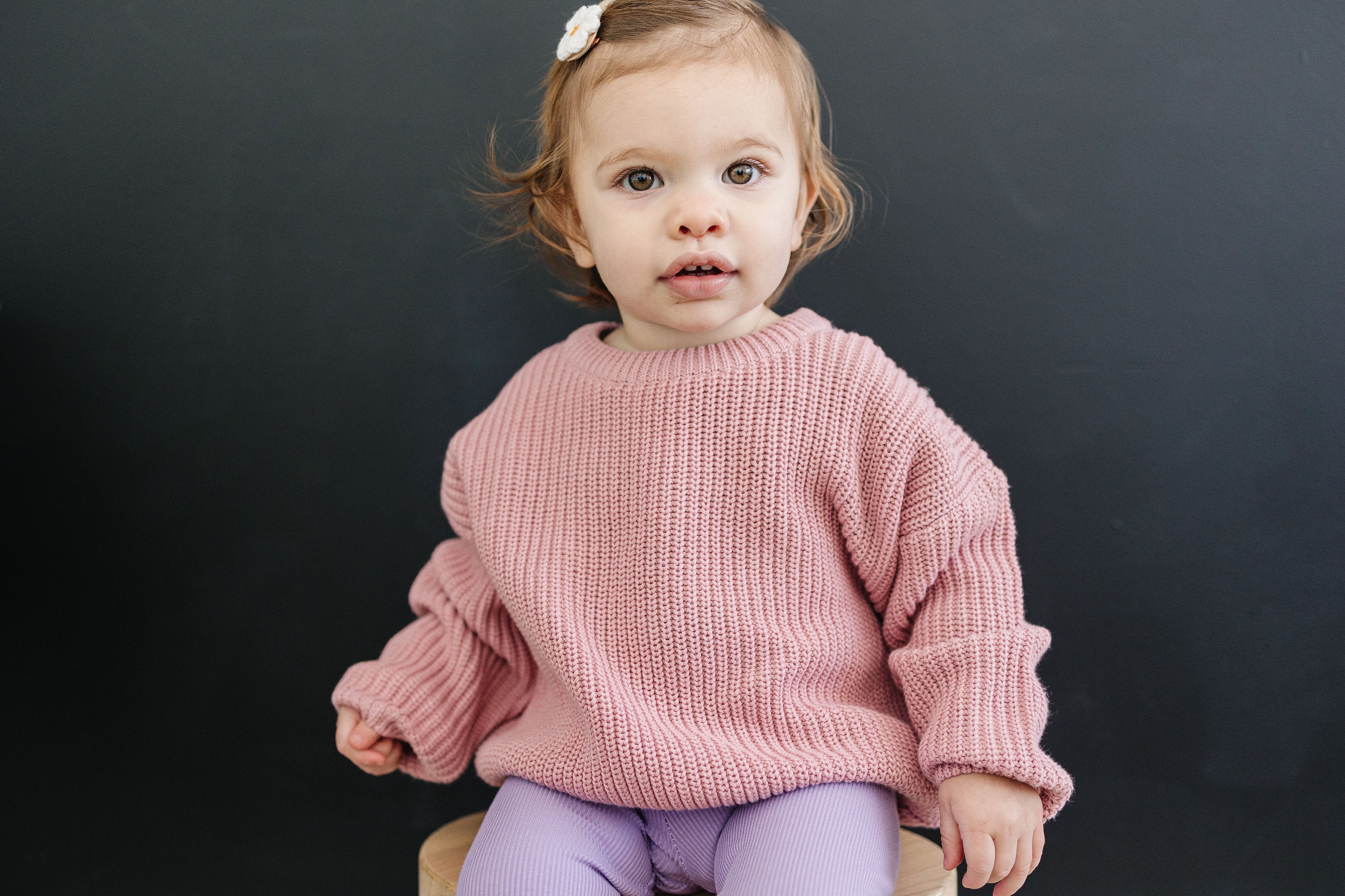 Pink Oversized Chunky Knit Sweater