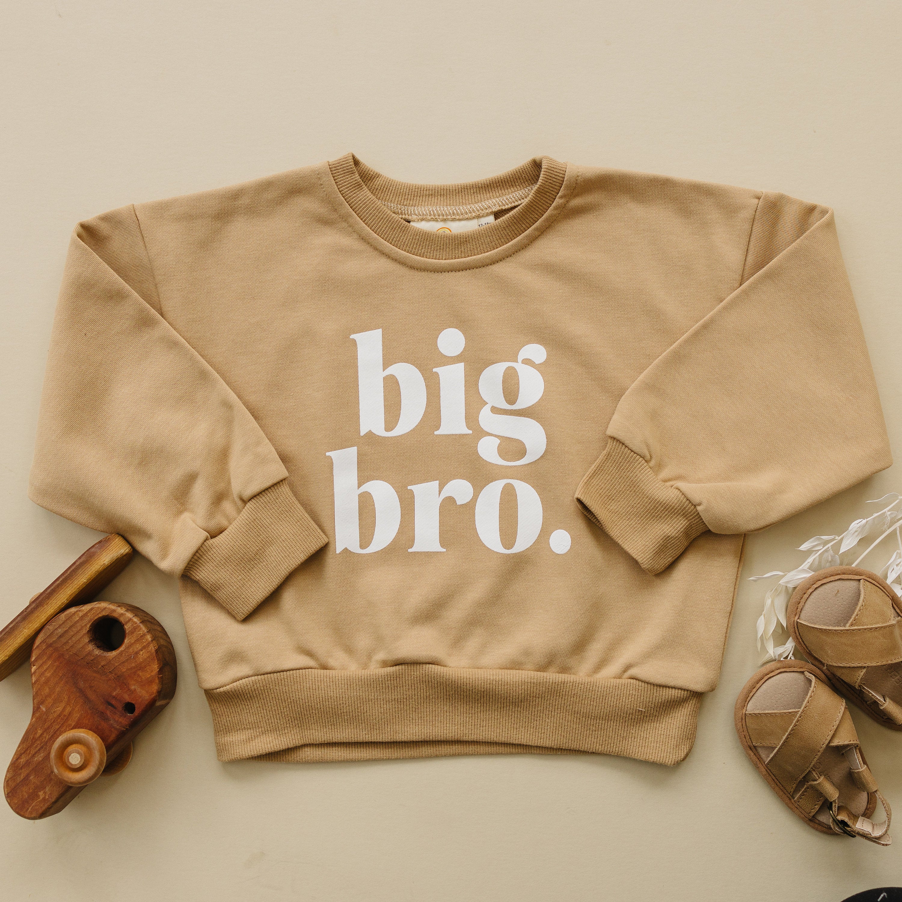 BIG BRO Graphic Crewneck Sweatshirt - Big Brother Sweatshirt - Baby Toddler Boy Clothes - Big Brother Sweatshirt Shirt Outfit Top Crew Neck