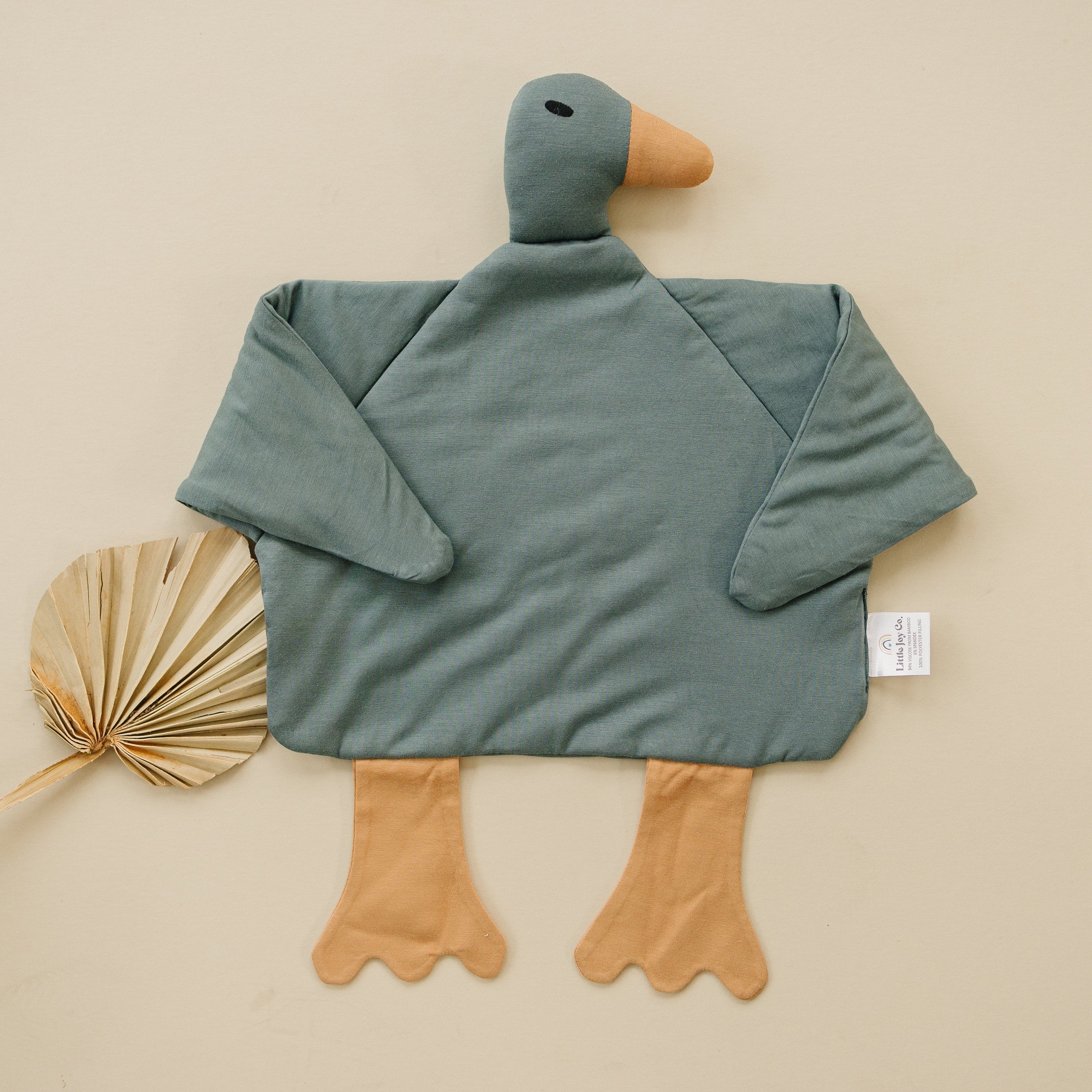 XL Bamboo Duck Lovey Blanket - Bamboo Lovey - Security Blanket - Mallard Duck - Teal Green - Boy Girl Neutral - Baby Shower Gift Duckling