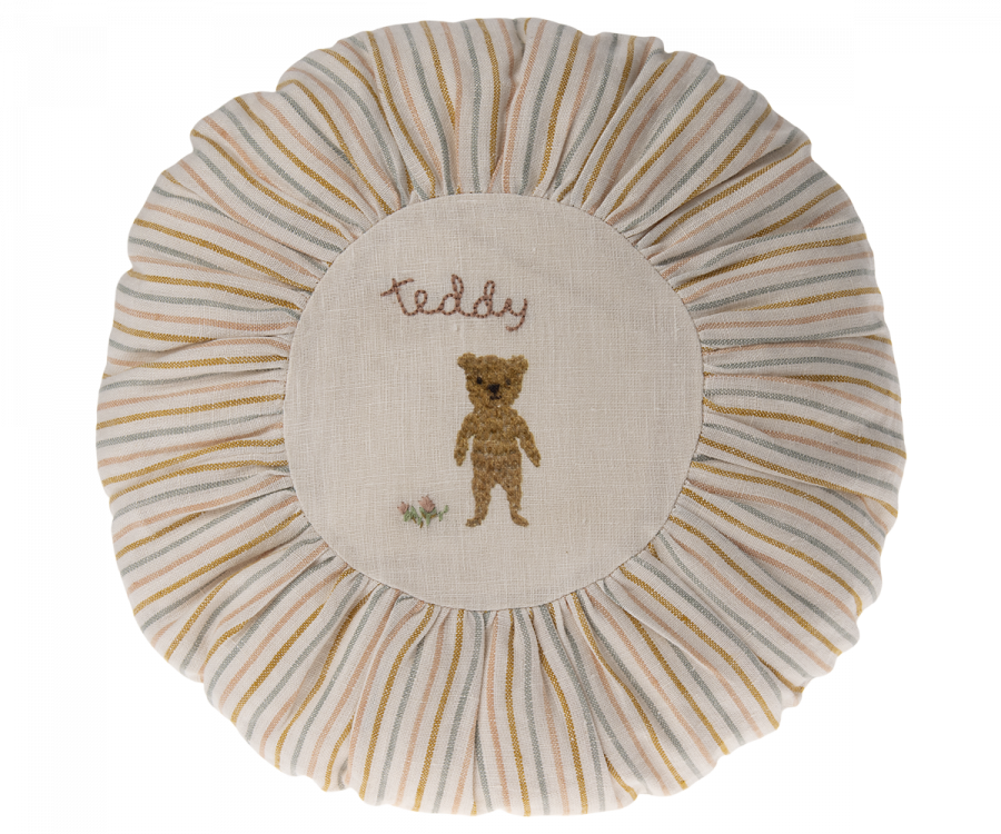 Striped Teddy Cushion, Small