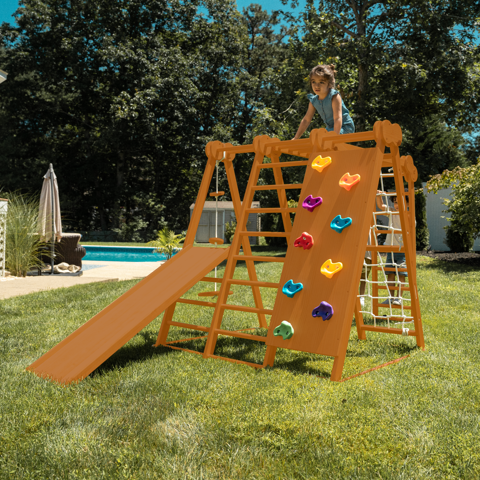 Chestnut - 8-in-1 Indoor Jungle Gym for Toddlers