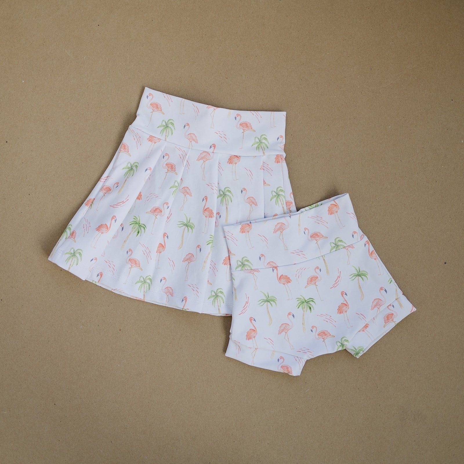 Peach Flamingo Skirt (Matching)