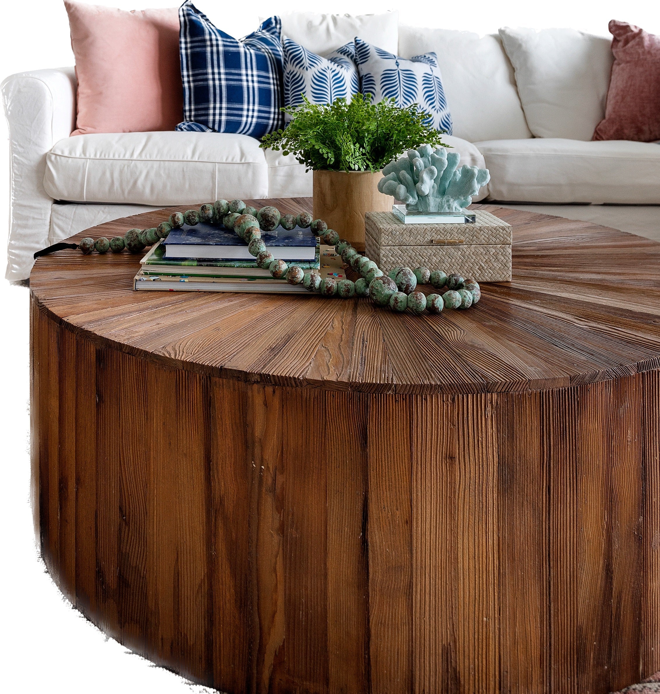 Cyrano Round Wooden Coffee Table by Gabby Decor