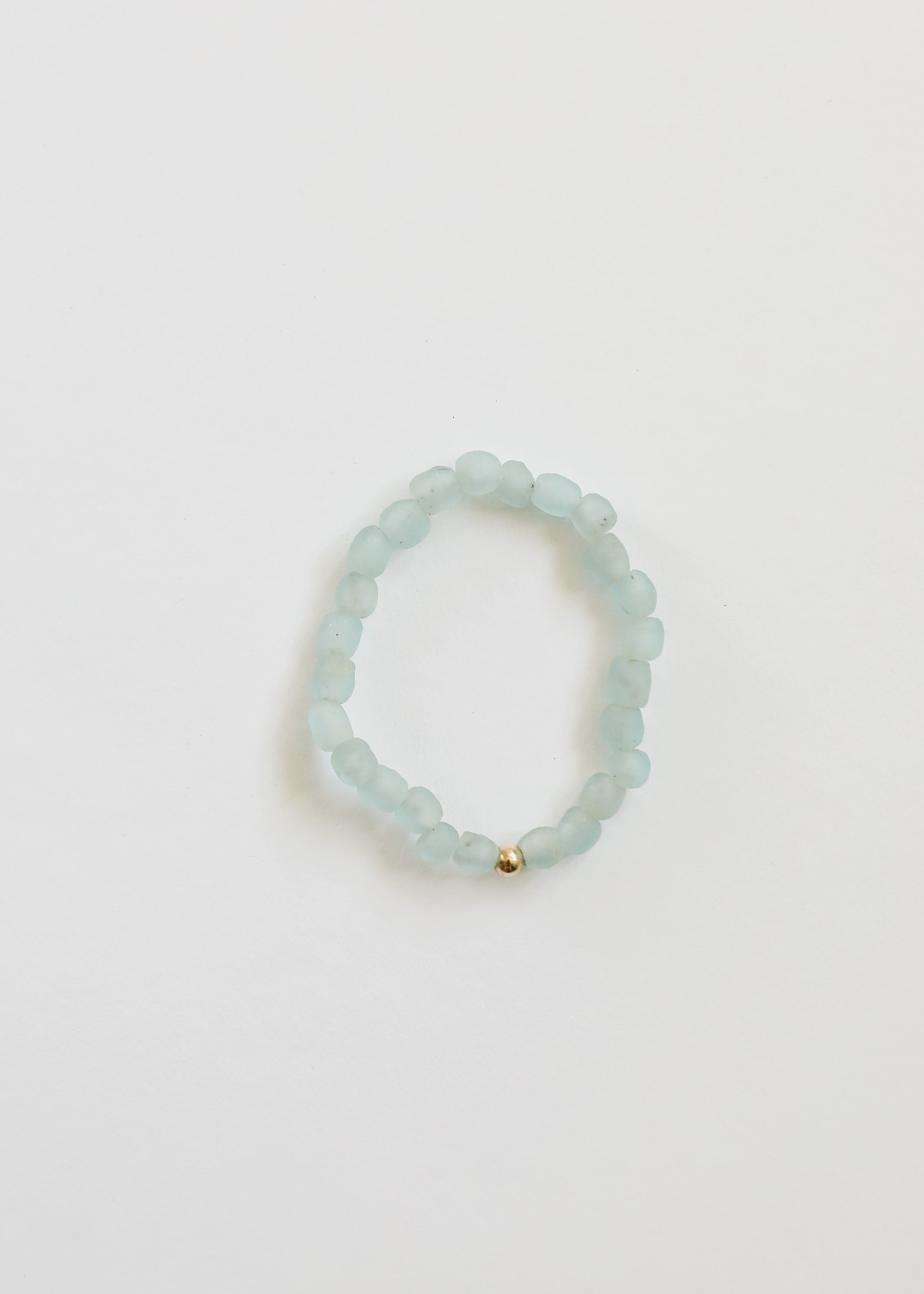 Vintage Light Blue Sea Glass || Adult Bracelet