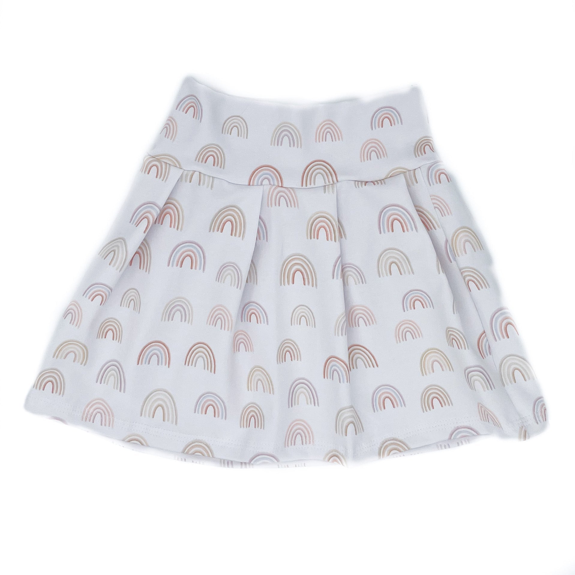 neutral rainbow skirt