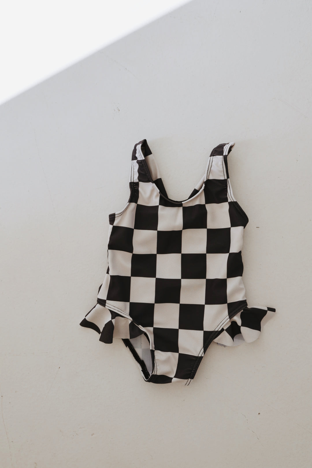 Black Checkerboard |  Sleeveless Swimsuit