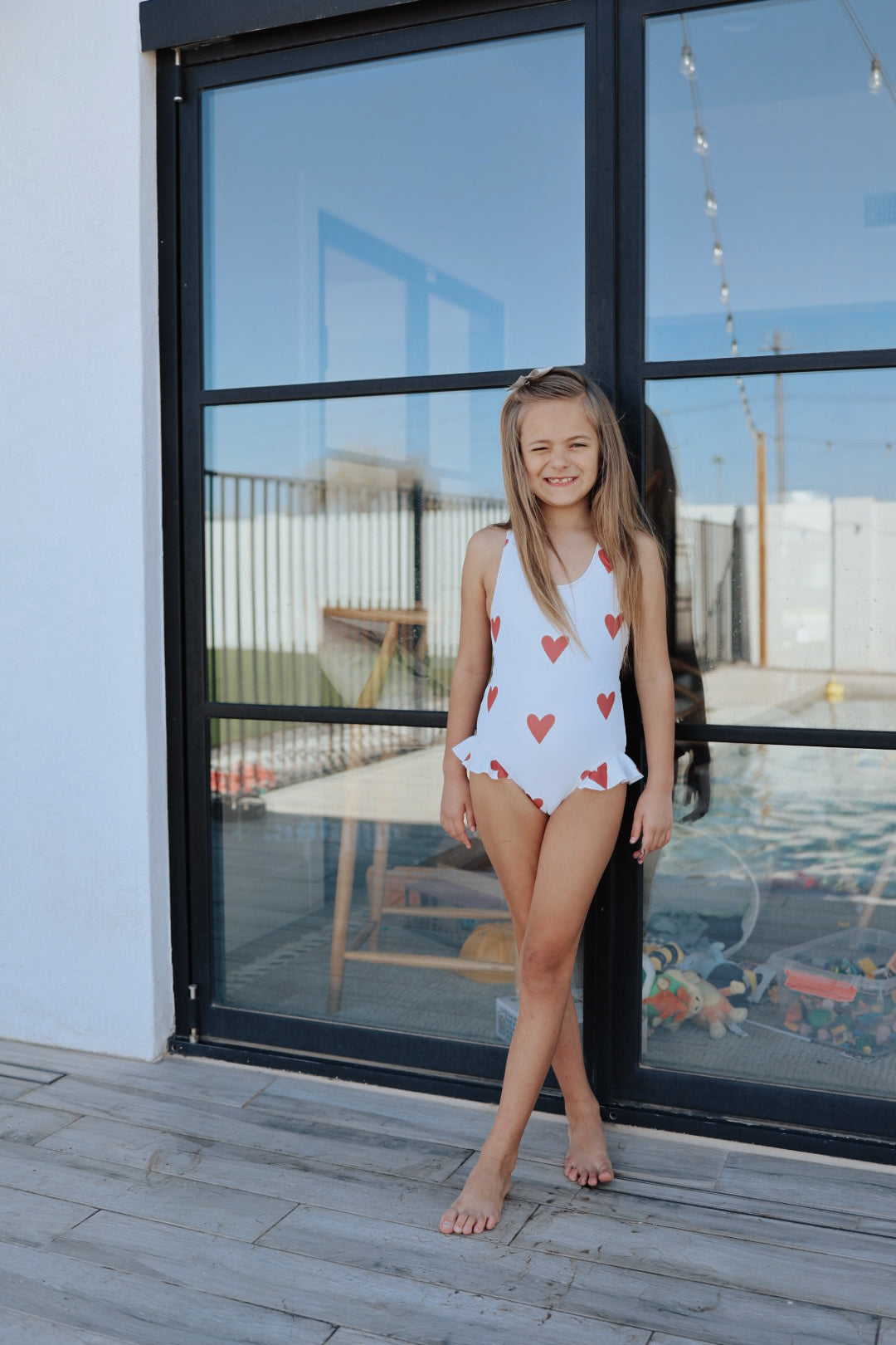 Girl Sleeveless Swimsuit | Queen of Hearts