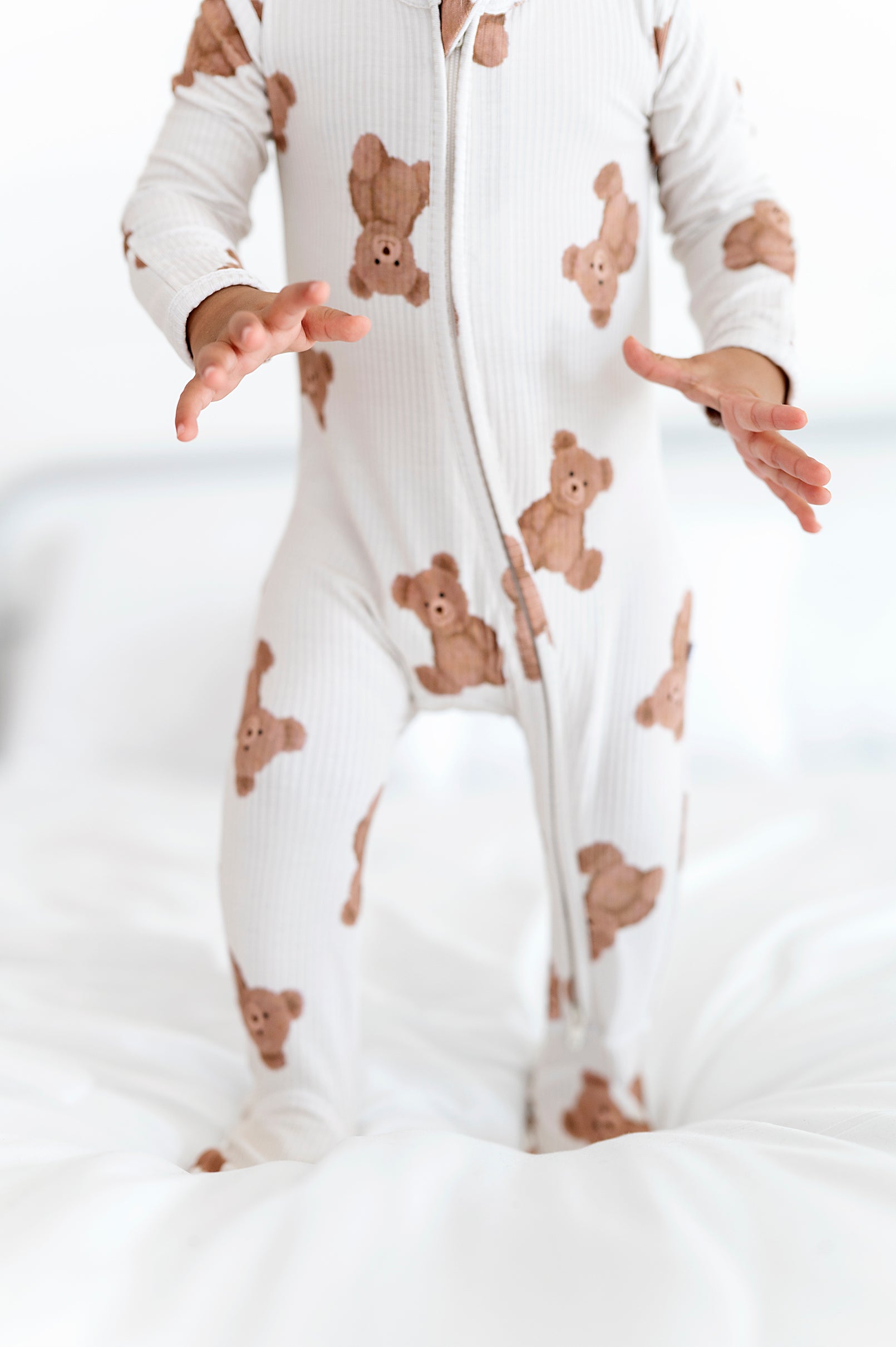 Ribbed Bear Footed Onesie