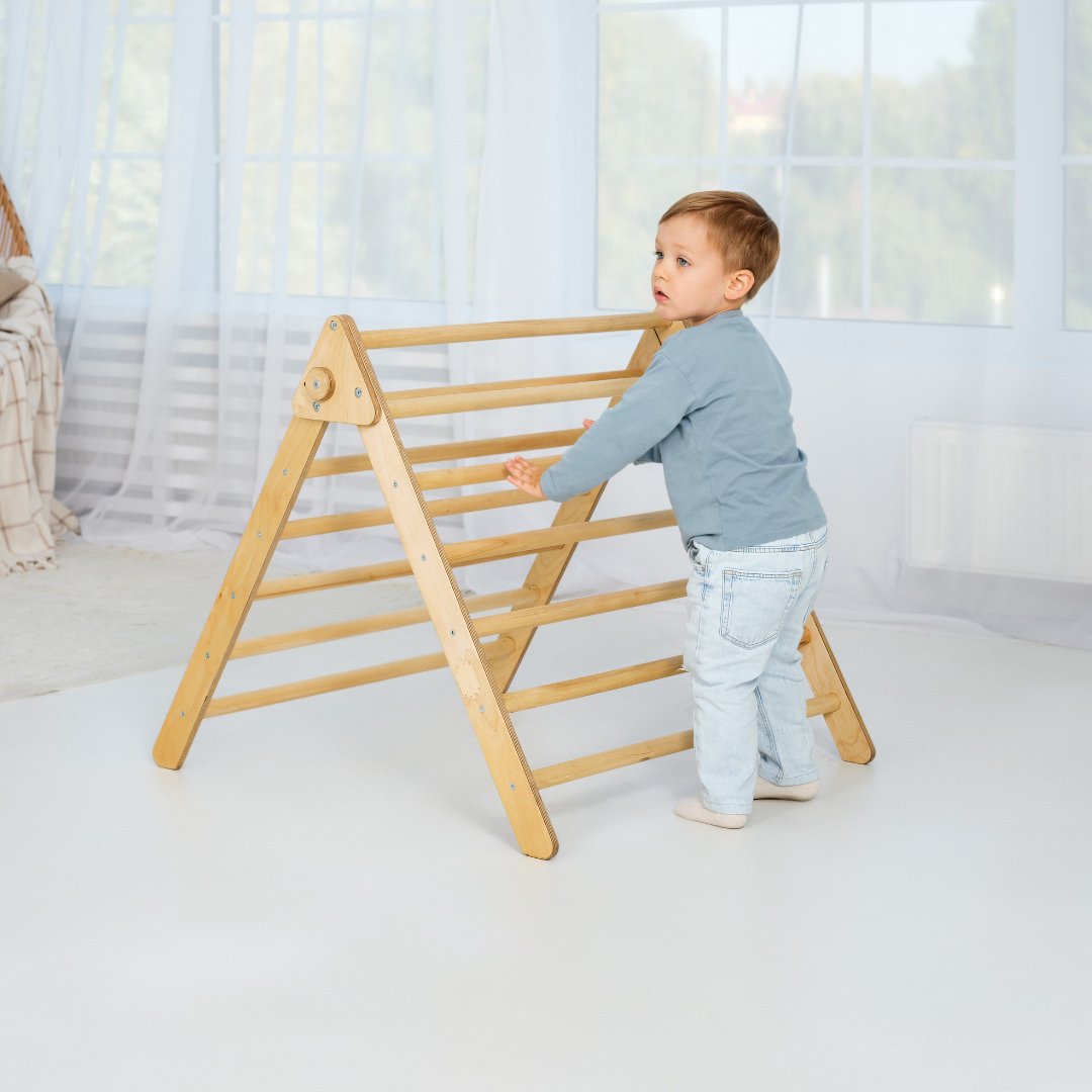 Indoor Montessori Triangle Climbing Ladder for Toddlers 1-7 y.o.