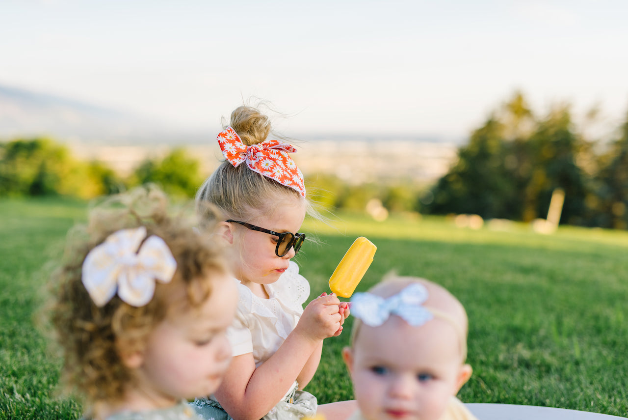 Sunflower Plaid | Petite Party Bow