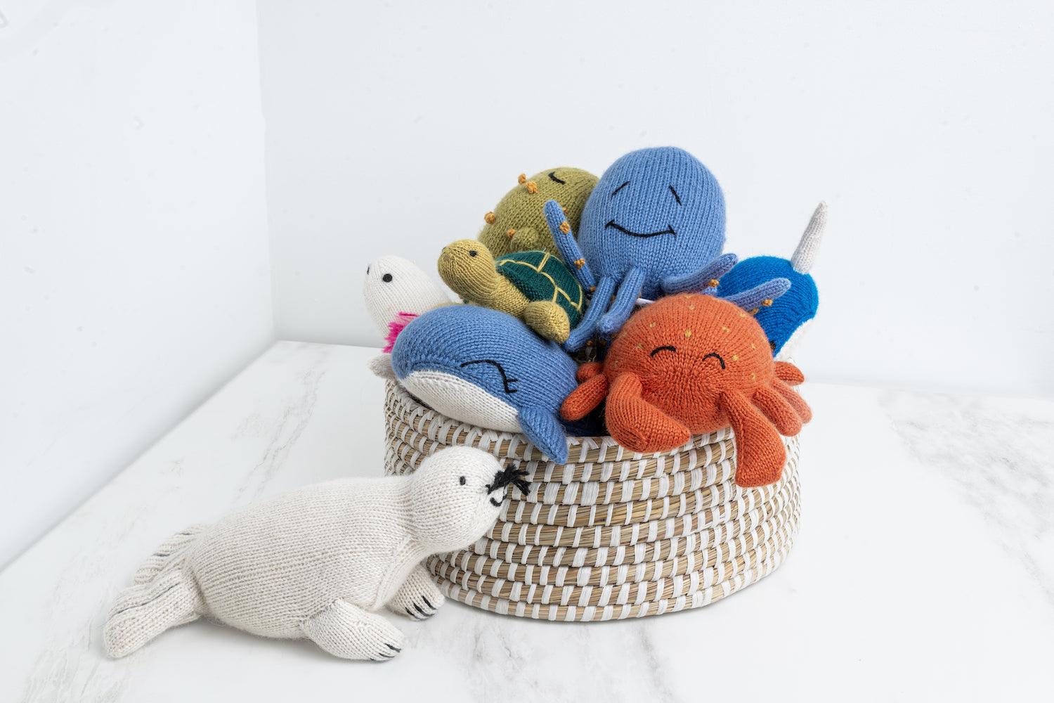Knit Alpaca Stuffed Blowfish - Why and Whale