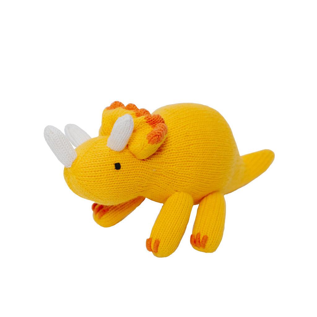 Knit Triceratops Dinosaur Toy - Why and Whale