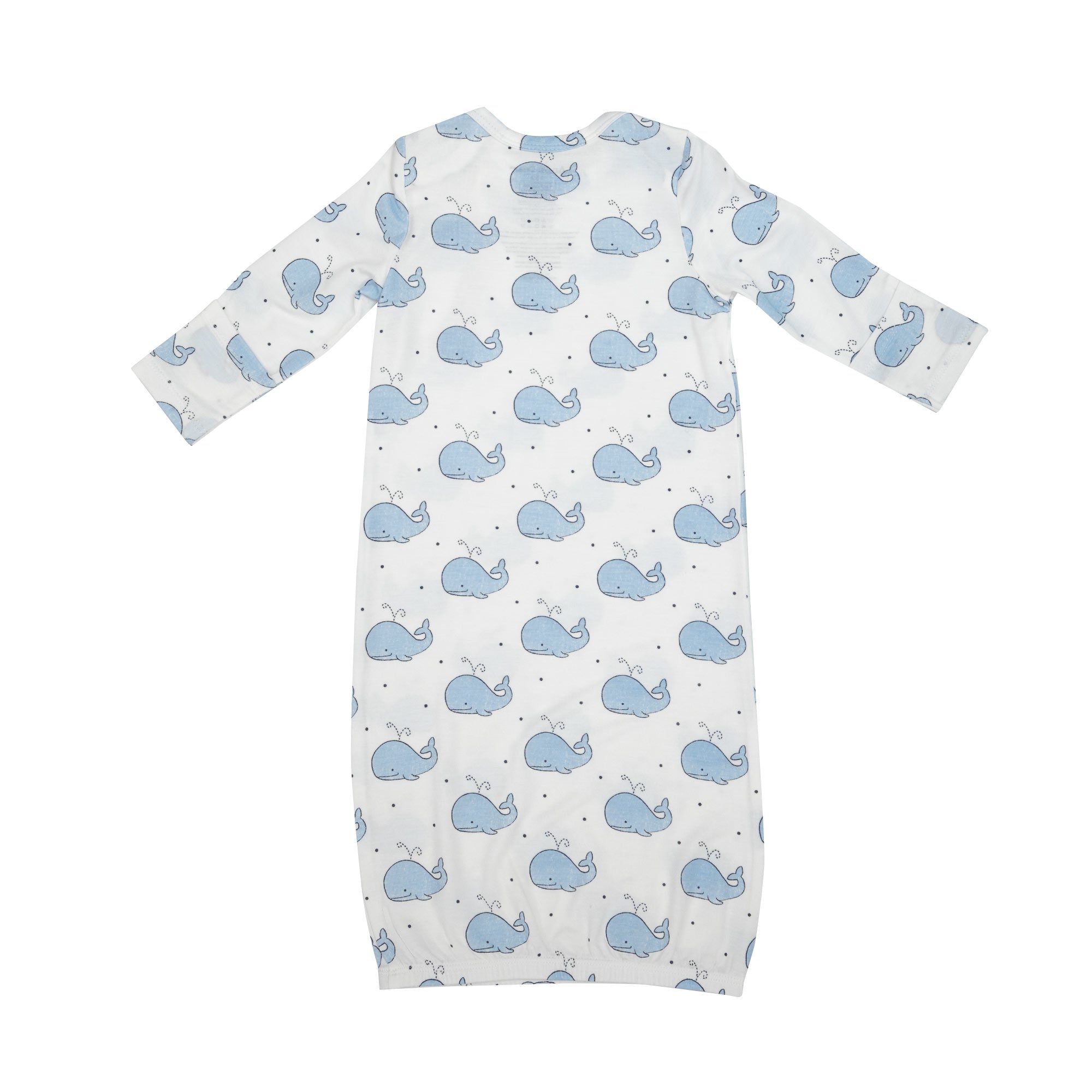 Knotted Gown - Bubbly Whale Blue